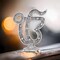 Silver Coated Ek Onkar Symbol Ik Onkar Stand Sikh Home Decor Punjabi Wedding Gifts Sikhism Religion Gift Symbol Studded Statue for Car Dashboard Housewarming Gift